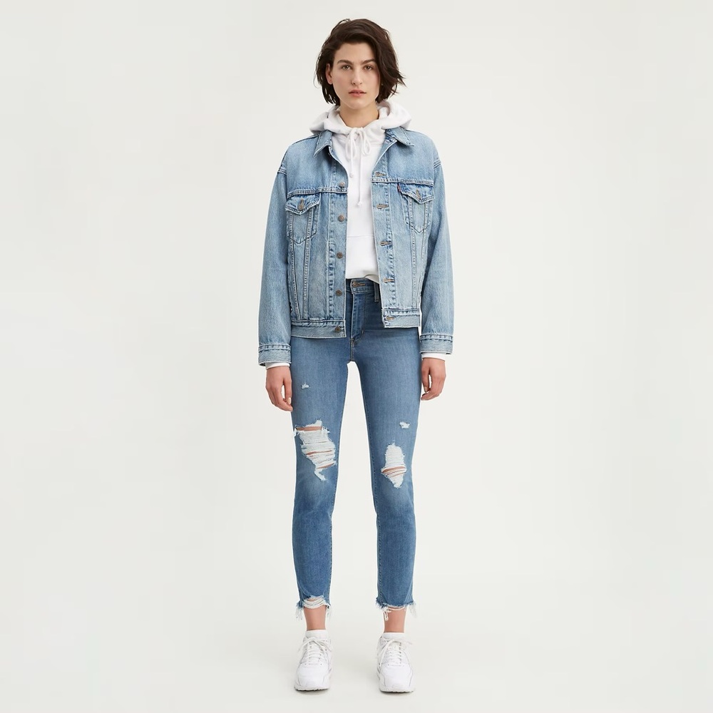 🔥🔥🔥 NWT Levi’s 724 HIGH RISE STRAIGHT CROP JEANS - Picture 1 of 12